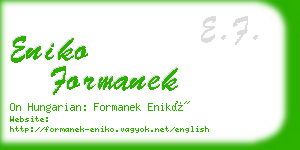 eniko formanek business card